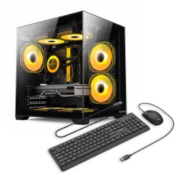 Sistem Desktop PC Gaming OptimX AMBRA Phoenix cu procesor Intel® Core™ i7 9700F, 16GB DDR4, 480Gb SSD, Nvidia RTX 3050 6Gb GDDR6 , Cadou kit tastatura si mouse OptimX