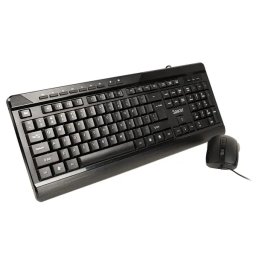Kit tastatura si mouse Spacer SPOK-WD-02 USB, negru, cu tastatura numerica