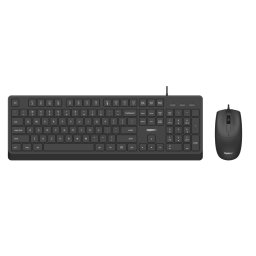 Kit tastatura si mouse OptimX Pro KM500 USB, slim, silent, negru