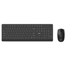 Kit tastatura si mouse wireless OptimX Pro KM501W, slim, silent, negru