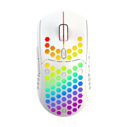 Mouse wireless IBLANCOD BL110, RGB, 3200 DPI, 5 butoane, alb