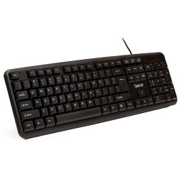 Tastatura Spacer SPKB-62 USB, 104 taste, anti-spill, negru, layout US