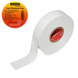 Banda izolatoare alba din vinil 19 mm x 20 m HighPower Super Power 33+