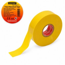 Banda izolatoare galbena din vinil 19 mm x 20 m HighPower Super Power 33+