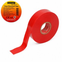 Banda izolatoare rosie PVC 19 mm x 20 m HighPower Super Power 33+