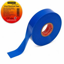 Banda izolatoare albastra din vinil 19 mm x 20 m HighPower Premium