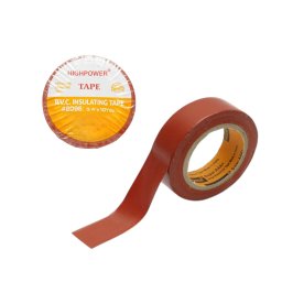 Banda izolatoare din vinil rosu bordo 19 mm x 9 m, anti fire