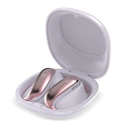 Casti wireless TWS ElectroMures EM E2 cu ear-hook, Bluetooth, violet