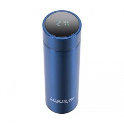 Termos Inox 450ML,Indicator.Led temperatura, Albastru, pastrarea rece/calda a bauturilor