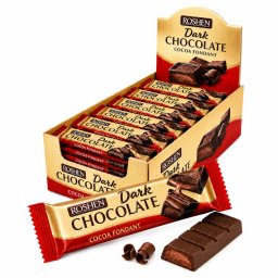 Batoane de ciocolată neagră cu fondant de cacao Roshen, 30 × 33 g