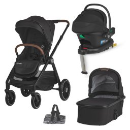 Sistem modular 4 in 1 Coccolle Aspen Jet Black cu Scoica auto iSize Coccolle Knox Black si Baza isofix iSize Coccolle Knox