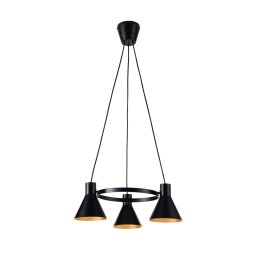 Lustră pe cablu MORE 3xE27/40W/230V negru