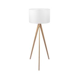 Lampadar TREVISO 1xE27/25W/230V alb/lemn