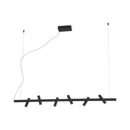Lustră LED suspendată pe cablu CLIO LED/29W/230V neagră