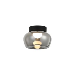 Plafonieră LED NADIA LED/9W/230V, Ø 16 cm, fumuriu/negru