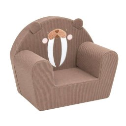 Fotoliu din burete, new baby, pentru copii, din tesatura de catifea reiata, cu husa detasabila, materiale certificate oeko tex standard 100, morsa
