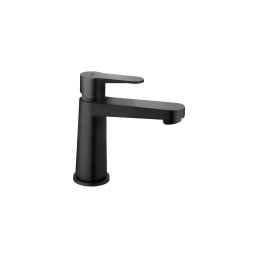 Baterie lavoar FERRO NOSTRIS BNS2BL, VerdeLine, stativă, monocomandă, negru mat, pipă 119 mm, cu ventil click-clack