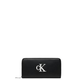 CALVIN KLEIN Portofel Raised Ck Long Zip Around LV04F1077G 3L2 black/white