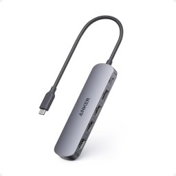Hub Anker USB-C 5-in-1, HDMI 4K@30Hz, PD 90W, Gri