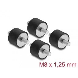 Set 4 buc amortizor vibratii M8x1.25mm/30x25mm, Delock 60816
