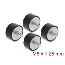 Set 4 buc amortizor vibratii M8x1.25mm/40x20mm, Delock 60817