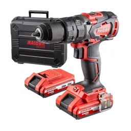 Raider - RDI-CDB02 - Masina de gaurit si insurubat cu percutie cu 2 acumulatori si incarcator, Li-Ion, 20 V, 2 Ah, 62 Nm, motor fara perii, valiza plastic