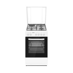 Aragaz mixt HEINNER HFSC-S56E1HSWH, 1 zona de gatit, 3 arzatoare, 48l, Alb