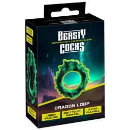 Beasty Cocks Dragon Loop Inel pentru Penis din Silicon cu Solzi de Dragon