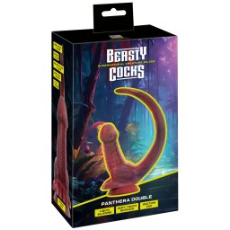 Beasty Cocks Panthera Double Dildo Dublu cu Ventuză și Vibrații