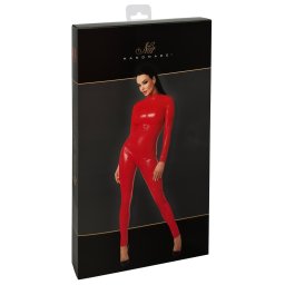Noir Salopetă Roșie Orgia Powerwetlook cu Fermoar 3 Căi - Roșu , XL