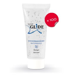 Just Glide Lubrifiant pe Bază de Apă Vegan pentru Sex și Jucării - Transparent , 100x 20 ml