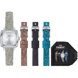 Ceas Dama, Tissot, Lovely W-Diamonds T0581091703602, Set cu 3 Bratari suplimentare