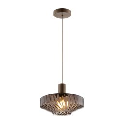 Brilliant - Pendul pe cablu LYN 1xE27/20W/230V Ø 28 cm maro/maro fumuriu