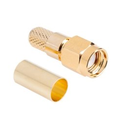 Mufa SMA-RP mama pentru cablu H155, cu pin auriu, sertizare