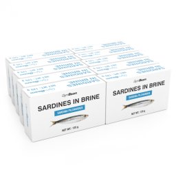 GymBeam Sardine în suc propriu 10 x 125 g
