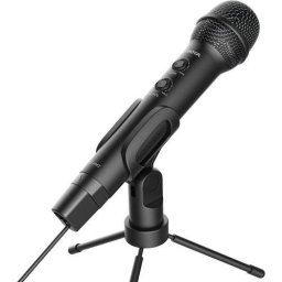 Microfon Condensator cu Trepied BOYA BY-HM2 Handheld cu Interfata USB si Iesire Casti