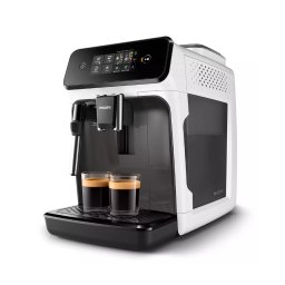 Espressor Automat Philips EP1223/00 Seria 1200 1500W 15bar Sistem Clasic De Spumare 2 Bauturi Rasnita Ceramica Alb