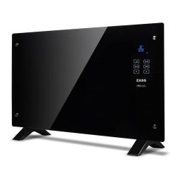 Convector Electric Zass Sticla 2000W 9kg Cablu 1.5m Negru