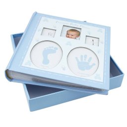 Album Foto Procart baby personalizabil, 200 poze, 10x15, amprente bebelus, cutie culoare albastru