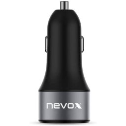 Incarcator Auto Nevox USB PD Type C + QC 3.0 Negru
