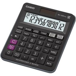 Calculator de Birou CASIO MJ-120D Plus 12 Cifre Baterie LR44 Negru