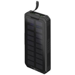 GPS Goobay Outdoor fast charging power bank with solar (black, USB-C PD, QC 3.0, 20,000 mAh)