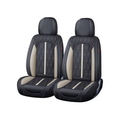 Huse Auto Carguard Deluxe Premium 5 Locuri Piele Ecologica Perforata Negru / Alb