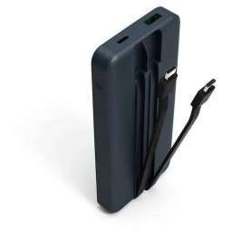 Baterie Externa PORT CONNECT 10000Ah 2 x Built-in Cable Negru