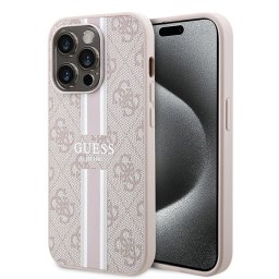 Husa Guess Apple iPhone 15 Pro 4G Printed Stripes Roz