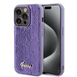 Husa Guess Apple iPhone 15 Pro Sequin Script Metal Mov
