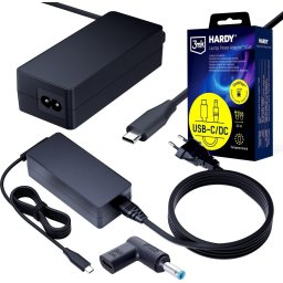 Incarcator 3MK HARDY 65W Dell 20V USB-C/DC 7.4 x 5.0 Negru