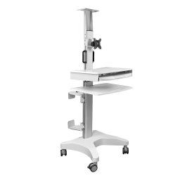 Coloana Si Baza Pentru Statie De Lucru Mobil Premium Blackmount MED04-117-32 Inch Max 10Kg Reglabil Pe Inaltime Alb