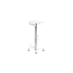 Statie De Lucru Mobil Premium Blackmount MED05-1 17-32 Inch Max 8Kg Reglabil Pe Inaltime Alb