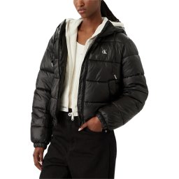 CALVIN KLEIN Geacă Matte Mw Patch Logo Down Puffer LV047H507G UB1 black